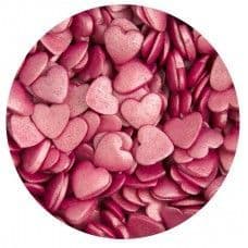 Scrumptious Sprinkles 65g: Glimmer Hearts, Deep Pink