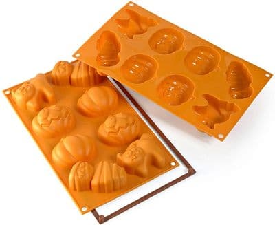 Silkomart Let's Celebrate Silicone Mould: Halloween (8 cavity)