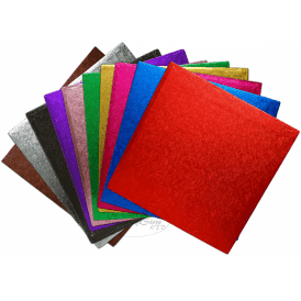 Square  Cake Boards: Silver & Coloured