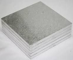 Square Drum Cake Board: Silver 9