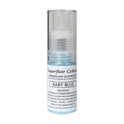 Sugarflair Powder Puff Edible Lustre Glitter Pump Spray 10g: Baby Blue