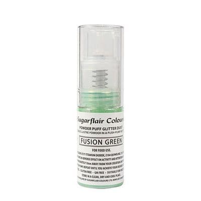 Sugarflair Powder Puff Edible Lustre Glitter Pump Spray 10g: Fusion Green