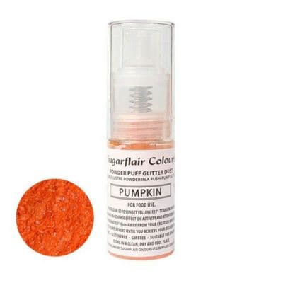 Sugarflair Powder Puff Edible Lustre Glitter Pump Spray 10g: Pumpkin