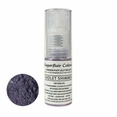 Sugarflair Powder Puff Edible Lustre Glitter Pump Spray 10g: Violet Shimmer