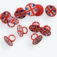 Union Jack Cupcake Rings