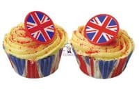 Union Jack Cupcake Rings