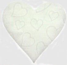 White Embossed Sugar Heart