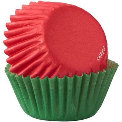 Wilton Mini Baking Cases: Red & Green (pack of 100)