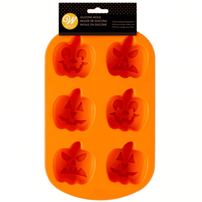 Wilton Silicone Baking Mould: Jack-O-Lantern (6 Cavity)