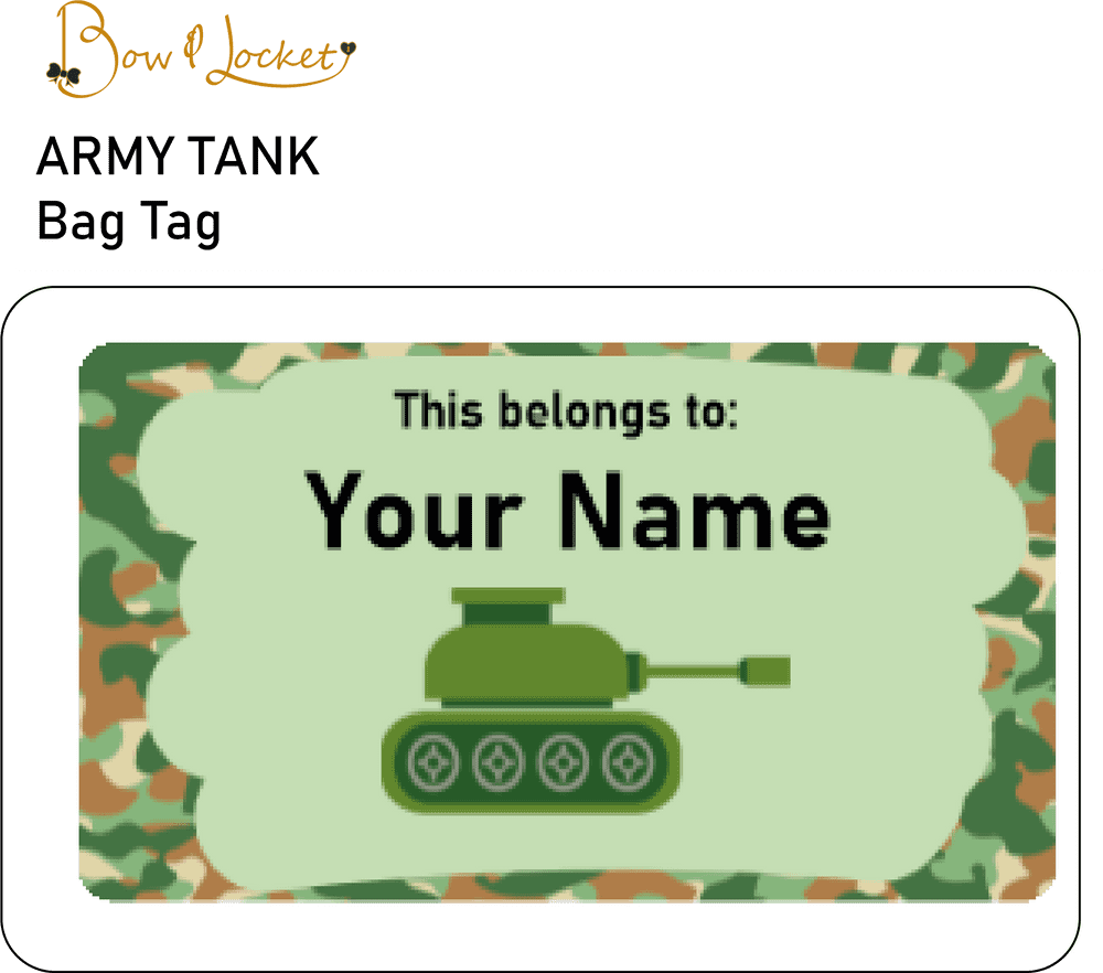 ARMY TANK Bag Tag