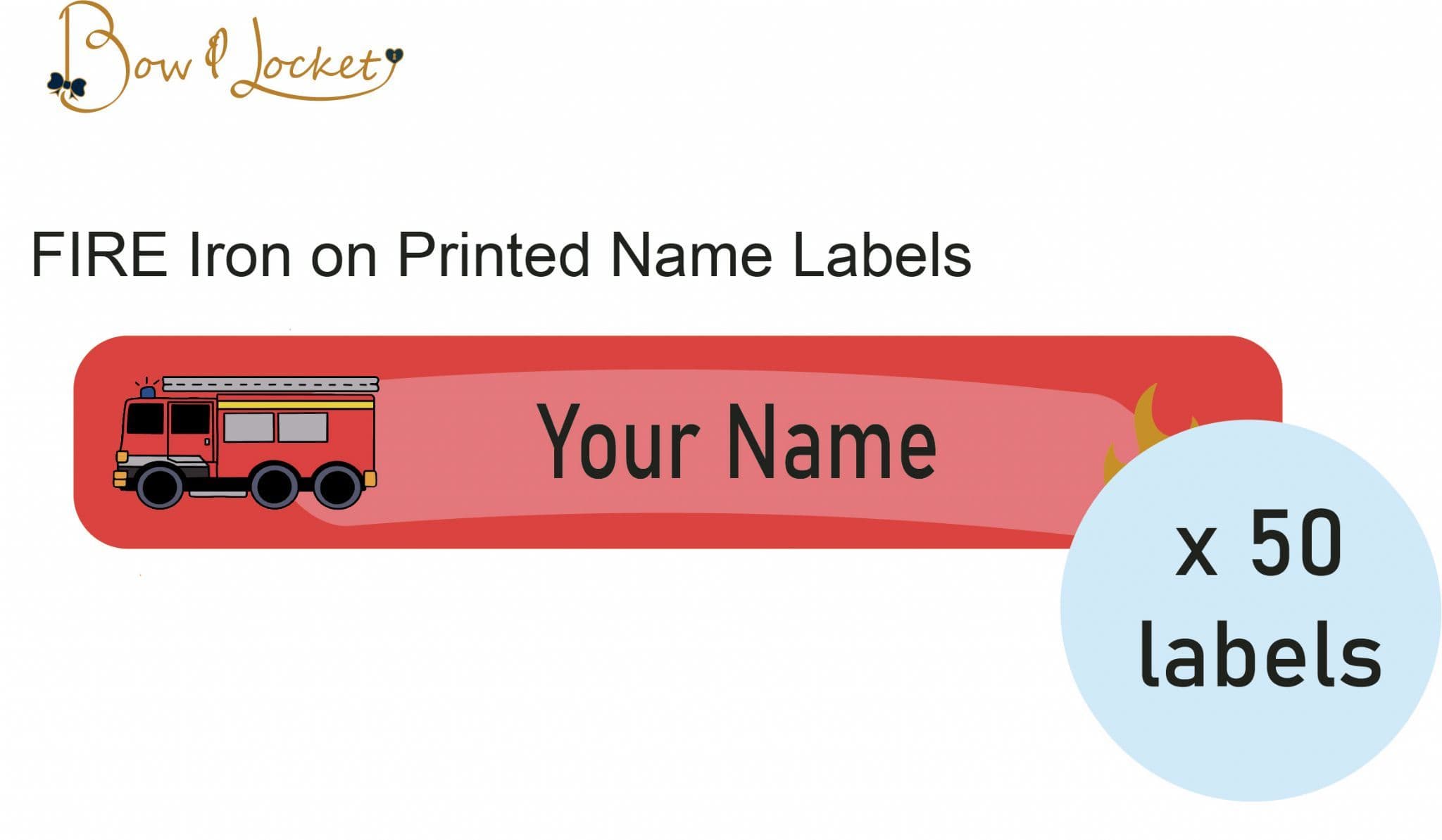 FIRE Iron On Printed Labels fire-iron-on-printed-labels