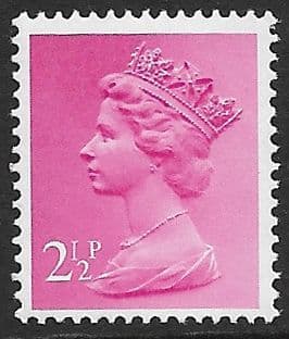 _X851y MISSING PHOSPHOR 2½d Magenta FCP-PVA (X Number Machin Stamps)