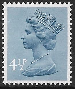 _X865y MISSING PHOSPHOR 4½p Grey-Blue FCP-DEX (X Number Machin Stamps)