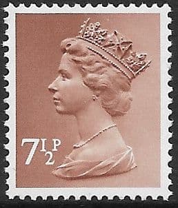 _X877y MISSING PHOSPHOR  7½p Pale Chestnut  OCP- PVA (X Number Machin Stamps)