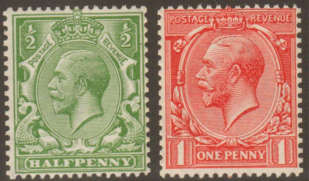 1913 George V Multiple Cypher Stamp Set Unmounted Mint SG397-398