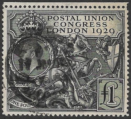 1929 SG438 George V £1 PUC Good Used (stock ref 438009)