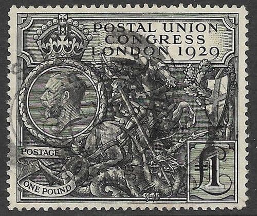 1929 SG438 George V £1 PUC Good Used (stock ref 438010)