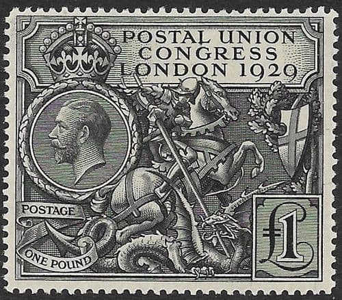 1929 SG438 George V £1 PUC Lightly Mounted Mint (Stock 438001)