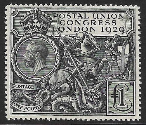 1929 SG438 George V £1 PUC Lightly Mounted Mint (Stock 438020)
