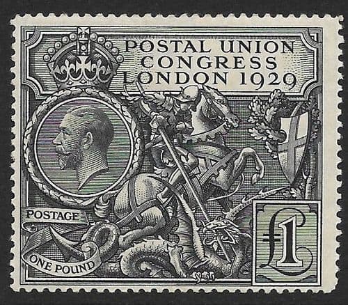 1929 SG438 George V £1 PUC Lightly Mounted Mint (Stock 438021)