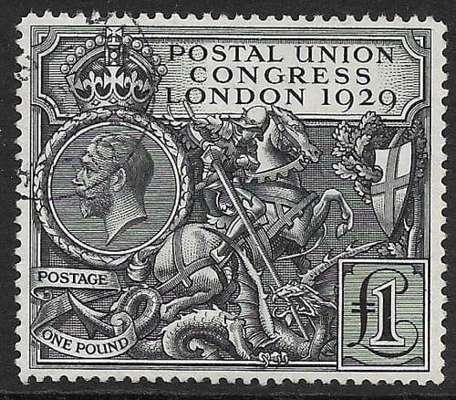 1929 SG438 George V £1 PUC Very Fine Used (stock ref 438016)