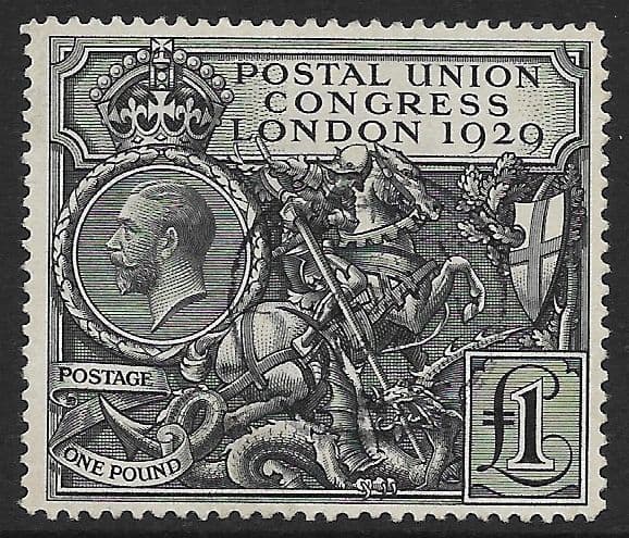1929 SG438  George V £1 PUC Very Fine Used (stock ref 438022)