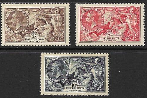 1934 George V Re-Engraved Seahorses Stamp Set Unmounted Mint SG450-452 (Stock SH0032)