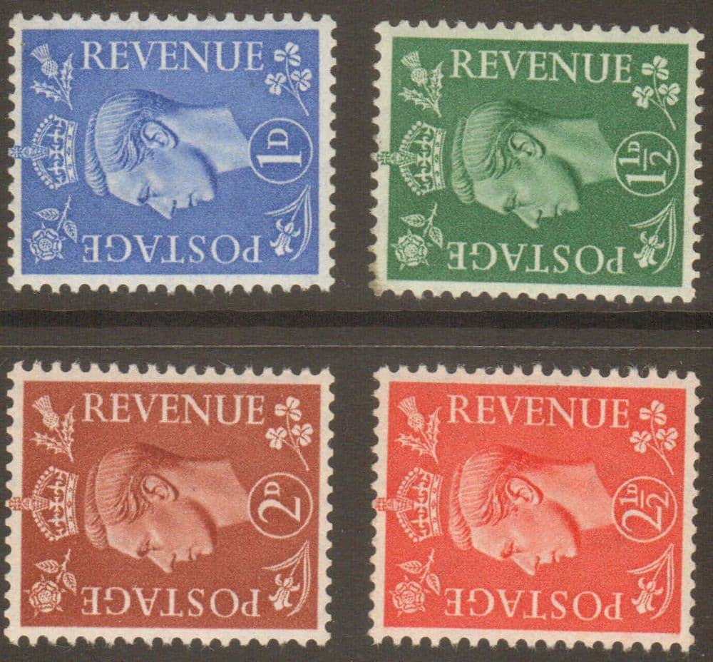 1950 VI Sideways Watermark Stamp Set Unmounted Mint SG504a507a