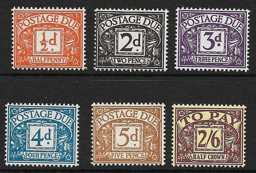 1954 D40-D45 QEII Tudor Crown  Postage Due Set MOUNTED Mint