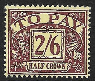 1954 D45 2/6d Purple/Yellow QEII Tudor Crown  Postage Due  Unmounted Mint