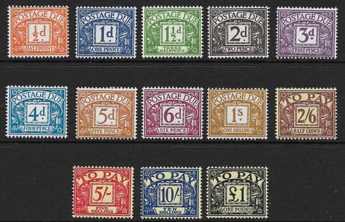 1959 D56-D68 QEII Multi Crowns Postage Due Set Unmounted Mint