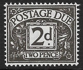 1959 D59 2d Agate Multiple Crowns WMK  Postage Due  Unmounted Mint