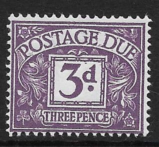 1959 D60 3d Violet Multiple Crowns WMK  Postage Due  Unmounted Mint