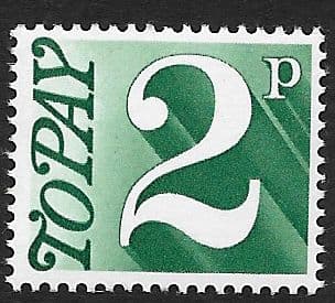 1970 D79 2p Myrtle Green Decimal  Postage Due  Unmounted Mint