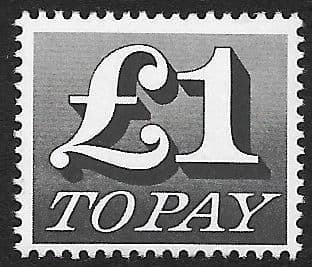 1970 D88 £1 Black Decimal  Postage Due  Unmounted Mint