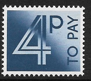 1982 D93 4p Deep Blue  Decimal  Postage Due  Unmounted Mint