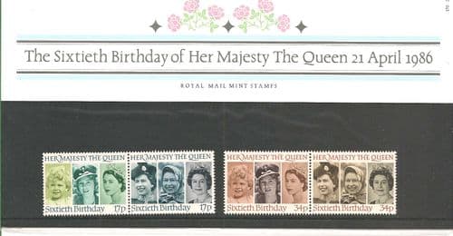 1986 Queens 60th Birthday Presentation Pack Number 170