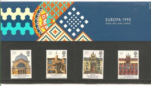 1990 Buildings Presentation Pack Number 206