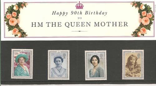 1990 Queen mother Presentation Pack Number 210