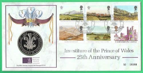 1994 RMC2 Prince of Wales Investiture Anniversary Medallic Coin Cover