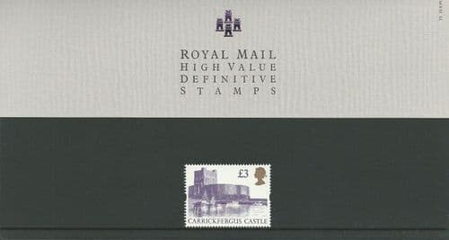 1995 Pack 33 Castles High Value (Definitive Stamp Presentation Packs)