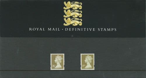 1997 Pack 38 Machin (Definitive Stamp Presentation Packs)