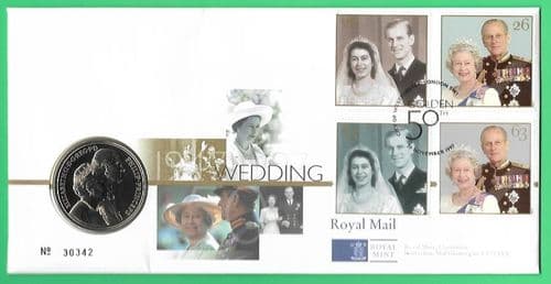 1997 RMC13 Royal Golden Wedding Coin Cover