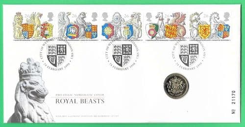 1998 RMC14 Order of the Garter 650th Anniversary Coin Cover
