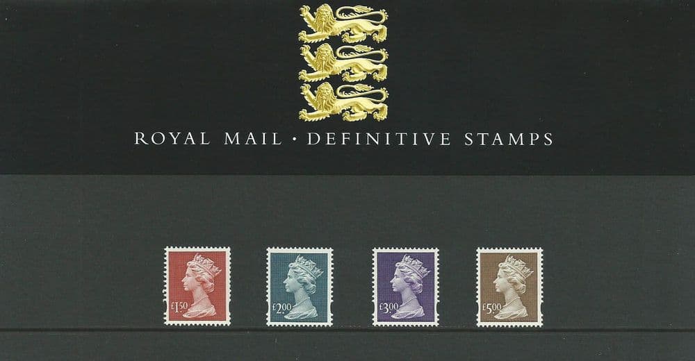 1999 Pack 43 Machin High Value Definitive Stamp Presentation Packs