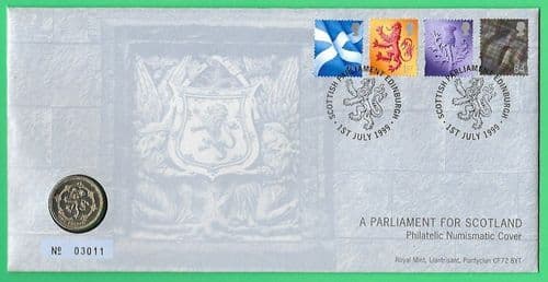 1999 RMC19 New Scottish Parliament Building Coin Cover
