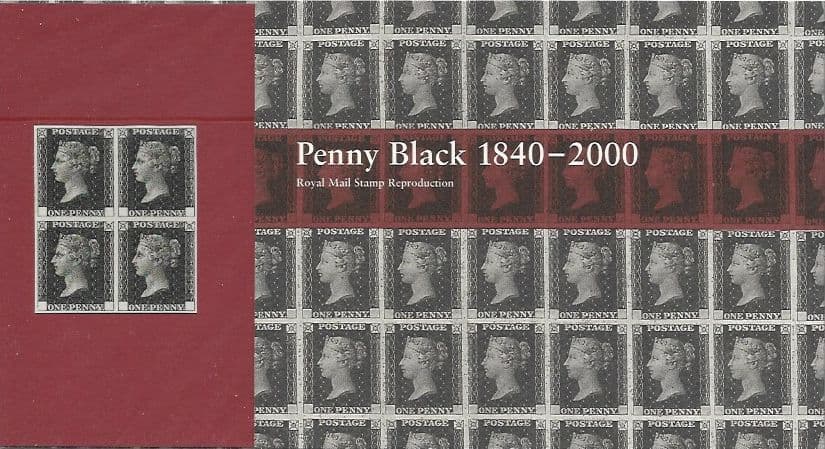 2000 Penny Black Stamp Reproduction Presentation Pack