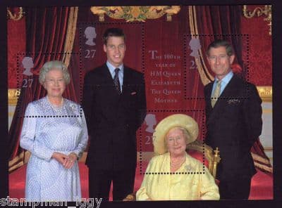 2000 MS2161 Queen Mother Miniature Sheet