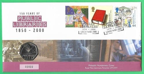 2000 RMC23 150 Years of Public Libraries Coin Cover