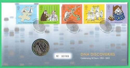 2003 RMC33 Discovery of DNA 50th Anniversary Coin Cover
